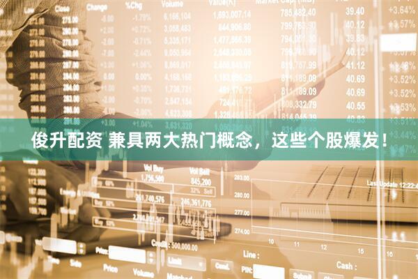 俊升配资 兼具两大热门概念，这些个股爆发！